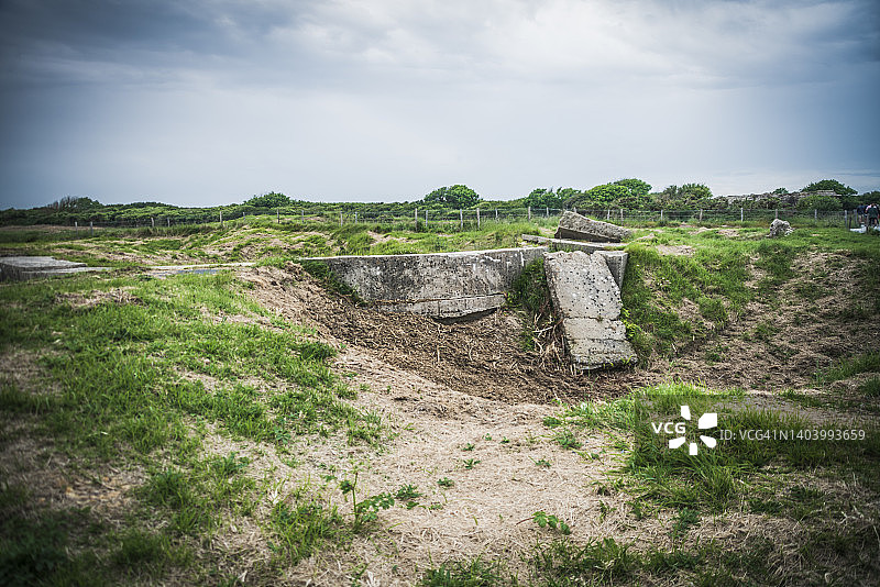 法国诺曼底奥克角D日遗址图片素材