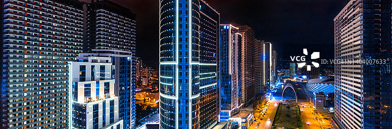 城市夜景全景图片素材