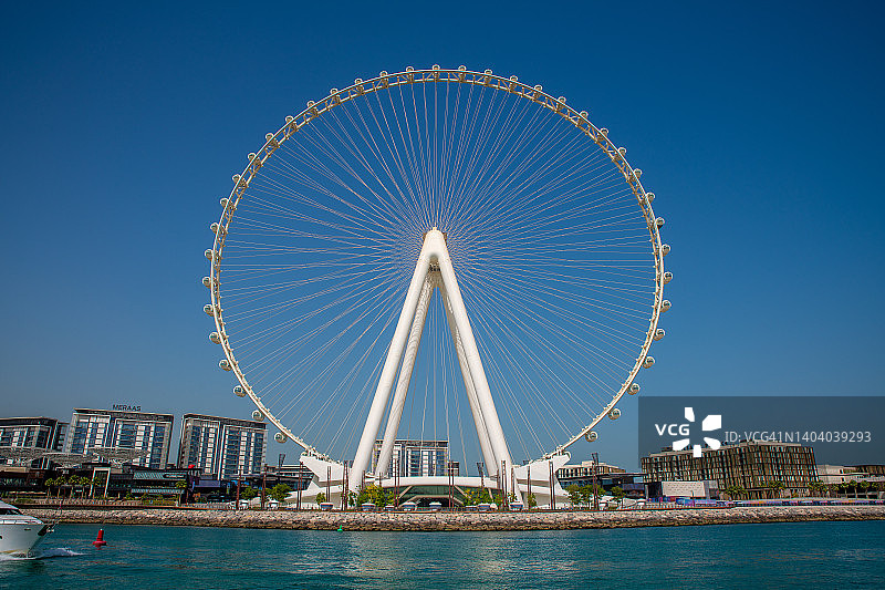 阿拉伯联合酋长国迪拜码头的迪拜之眼图片素材