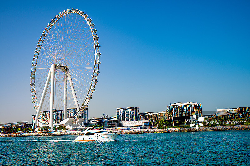阿拉伯联合酋长国迪拜码头的迪拜之眼图片素材