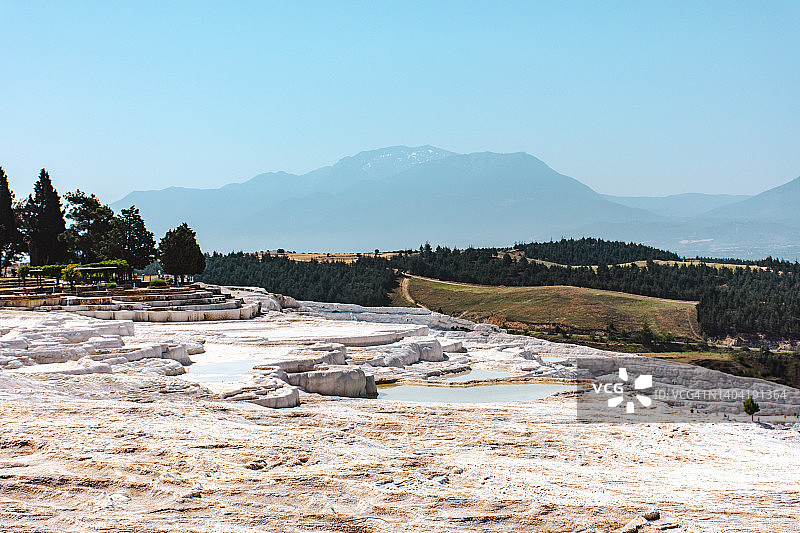 土耳其代尼兹利棉花堡石灰华图片素材