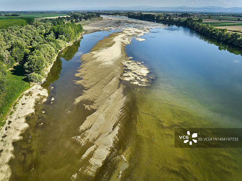 意大利伦巴第帕丹平原的波河图片素材