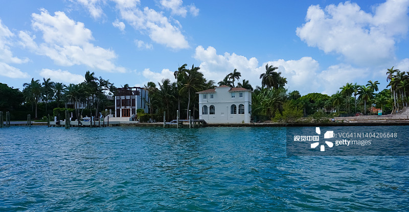 位于美国佛罗里达州迈阿密海滩的豪华豪宅图片素材