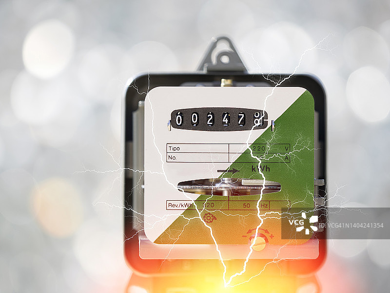 家用电表箱内爆炸的特写图片素材