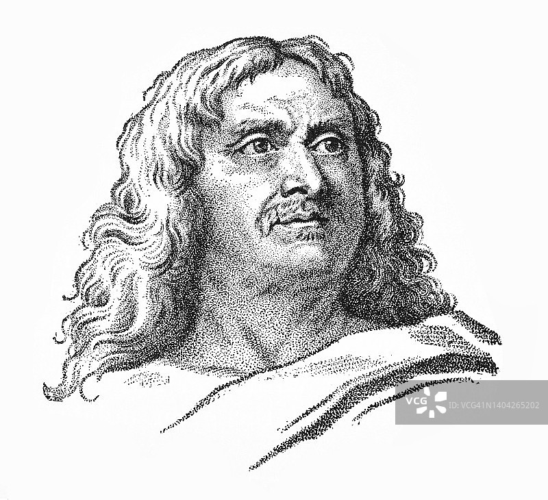 法国元帅蒂雷纳子爵亨利·德·拉图尔·奥弗涅肖像图片素材