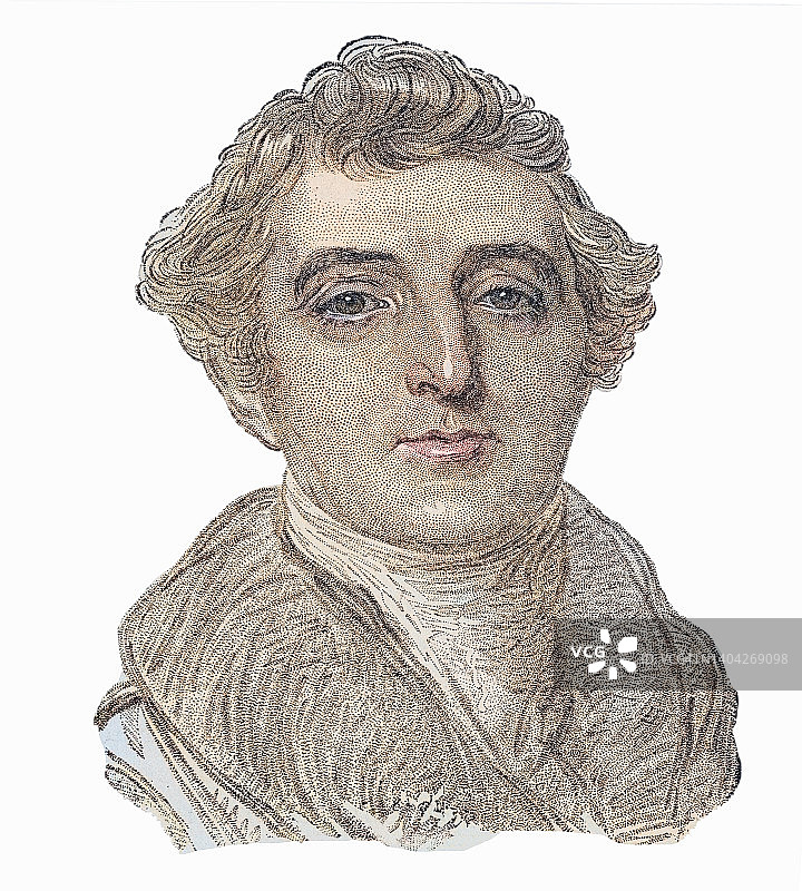 惠灵顿公爵亚瑟·韦尔斯利的肖像图片素材