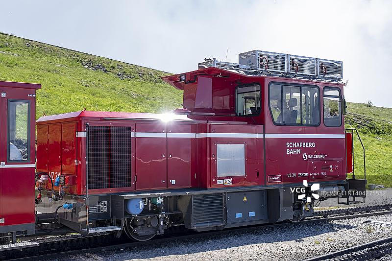 沙夫山铁路山区车站，奥地利上奥地利州萨尔茨卡默古特图片素材