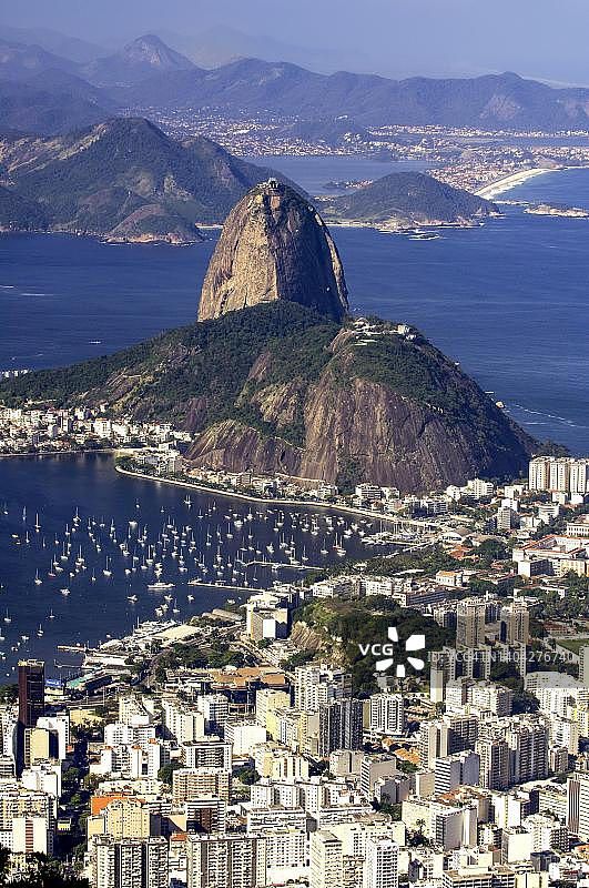 从科科瓦多山看里约热内卢糖面包山图片素材