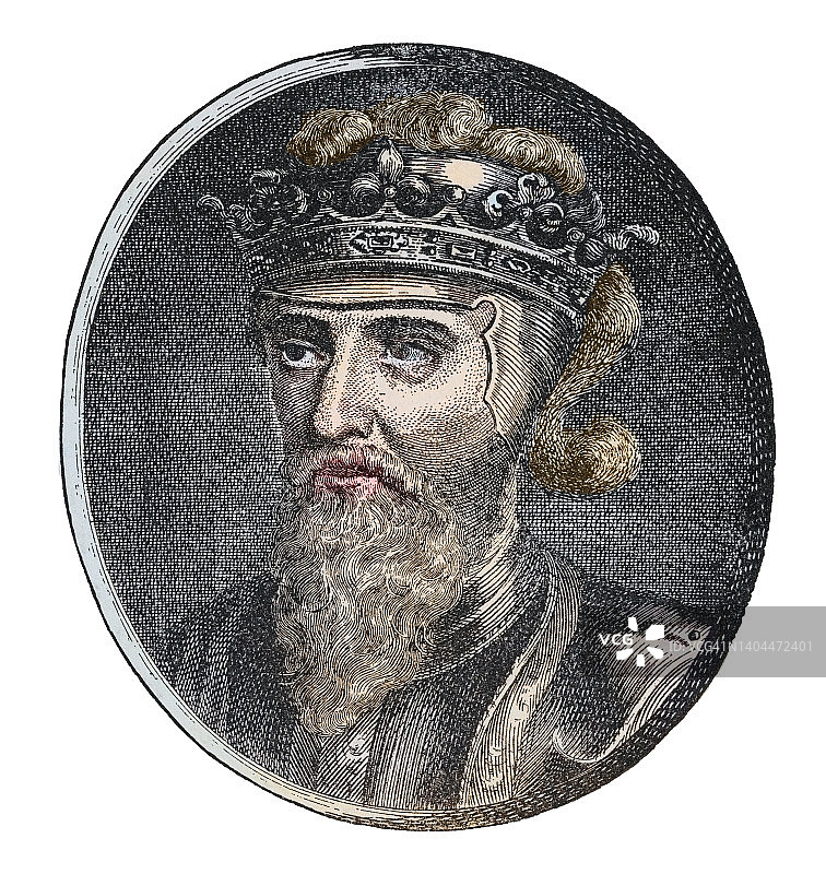 英格兰国王和爱尔兰领主爱德华三世（温莎的爱德华） портрет图片素材