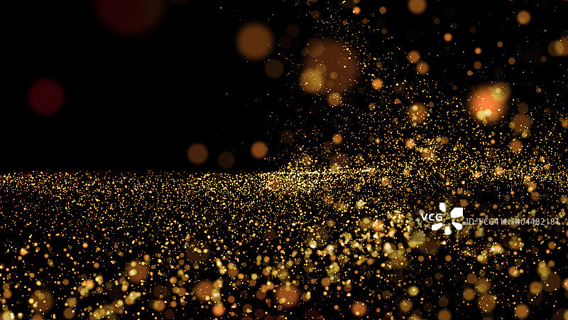 金色模糊闪光灯光，带复制空间图片素材