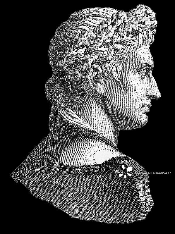 罗马帝国首位皇帝奥古斯都·凯撒肖像图片素材