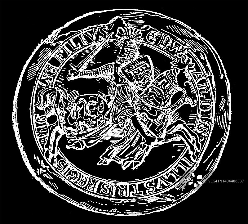 英格兰国王爱德华三世长子，伍德斯托克的爱德华王子肖像图片素材