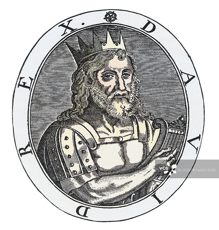 以色列国王大卫肖像图片素材