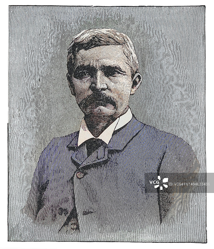 探险家亨利·莫顿·斯坦利肖像图片素材