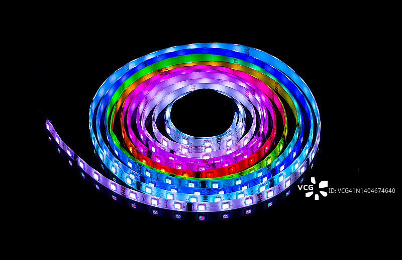 LED RGB灯条概念图片素材