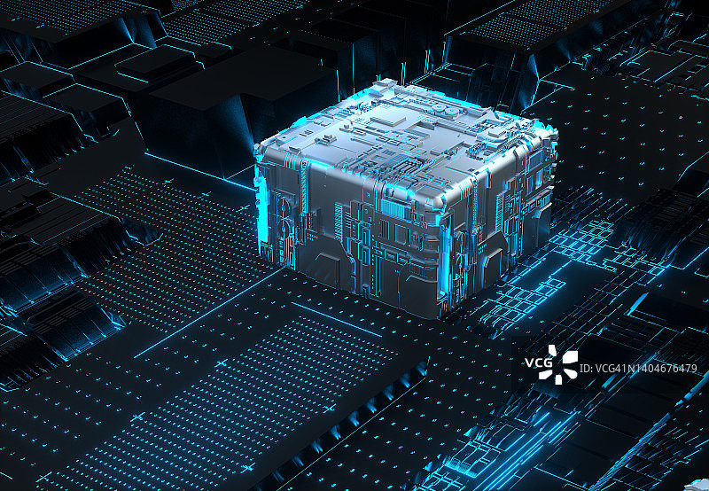 CPU和电脑芯片概念图片素材