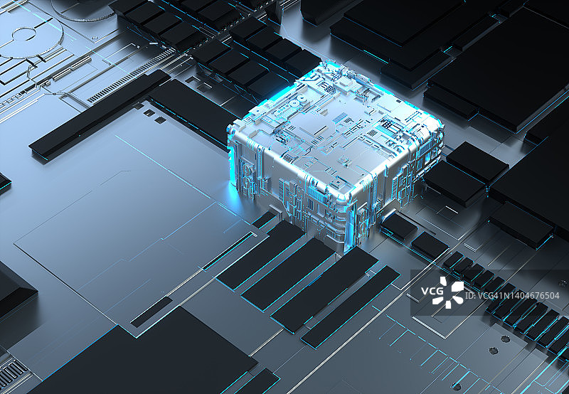 CPU和电脑芯片概念图片素材