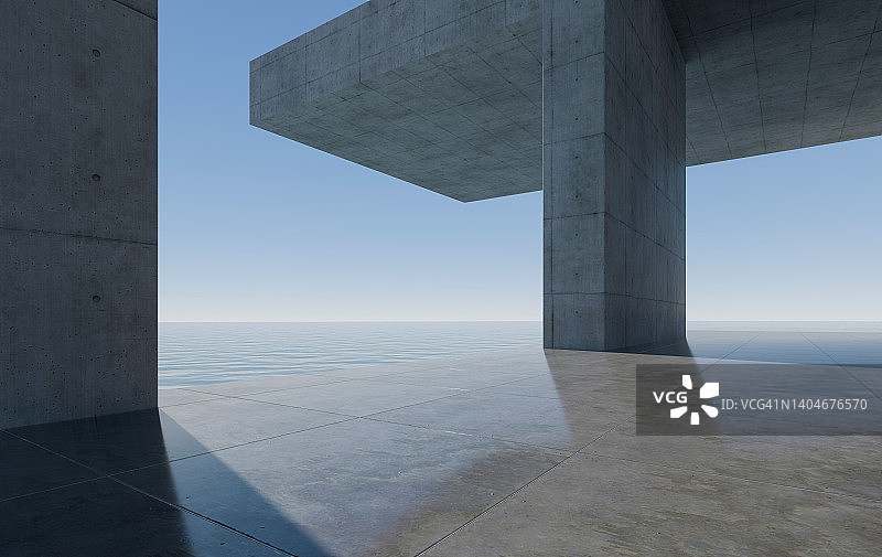 海边混凝土建筑图片素材