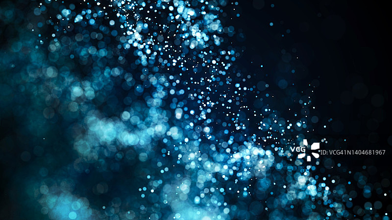 模糊的蓝色粒子图片素材