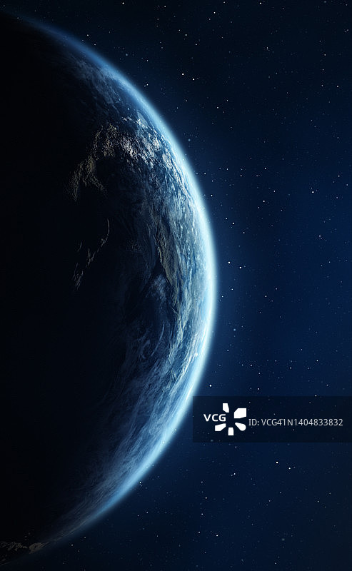 有云层的地球和外太空星空图片素材