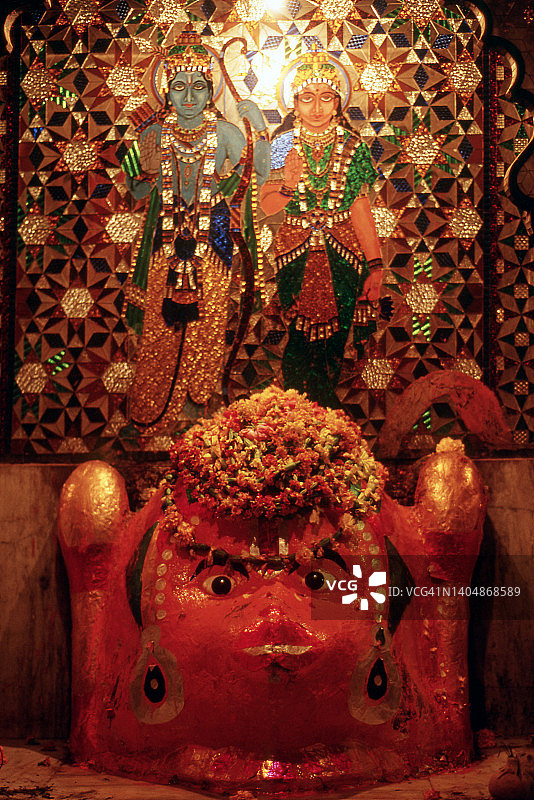 奉献给哈努曼的印度教祭坛（印度）图片素材