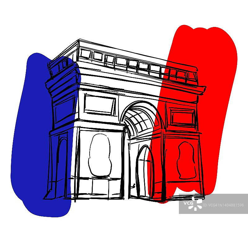 凯旋门卡片图片素材