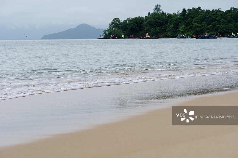 海滩潮汐沙波图片素材