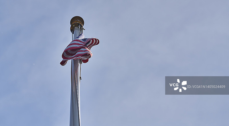 星条旗旗杆图片素材