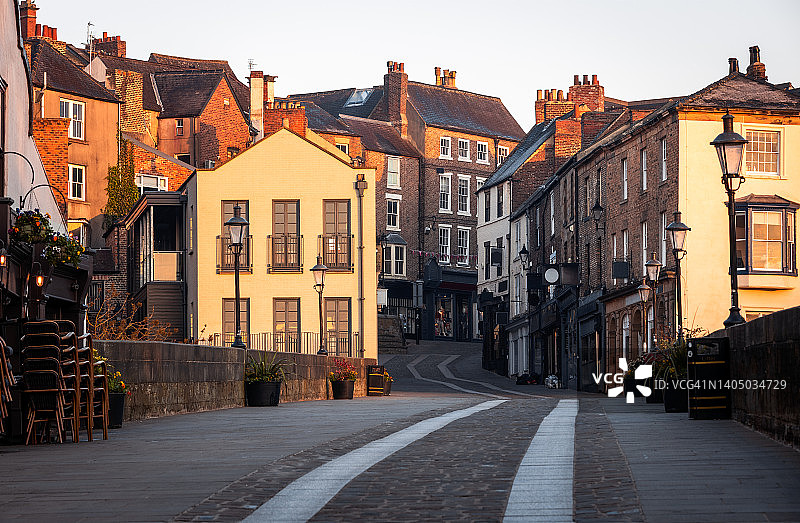 英格兰达勒姆埃尔韦特桥上的日出图片素材