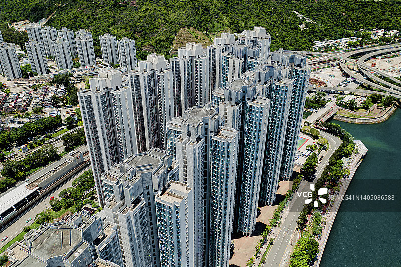 从马鞍山眺望吐露港景色图片素材
