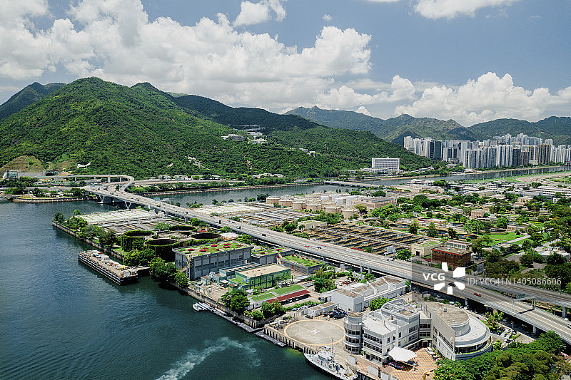 从马鞍山眺望吐露港景色图片素材