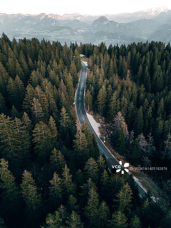 山路航拍图片素材