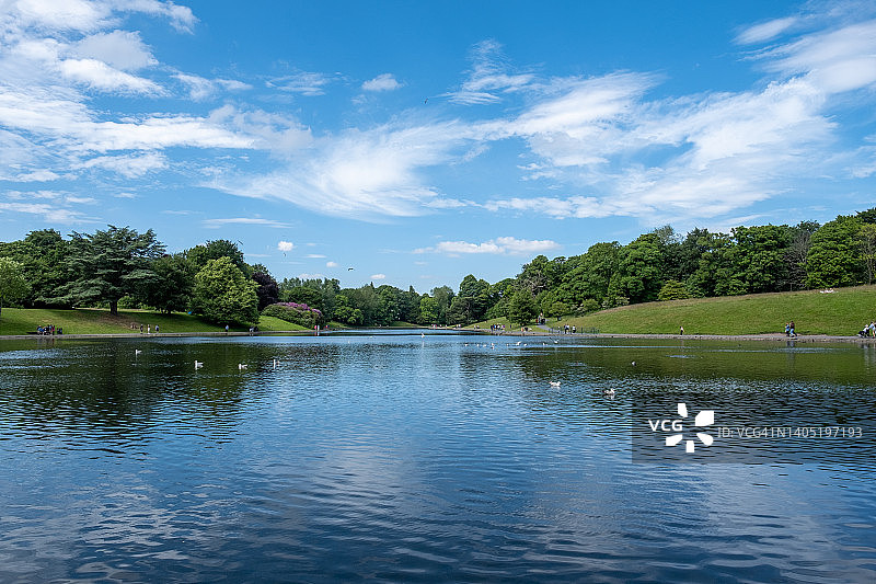 塞夫顿公园湖图片素材