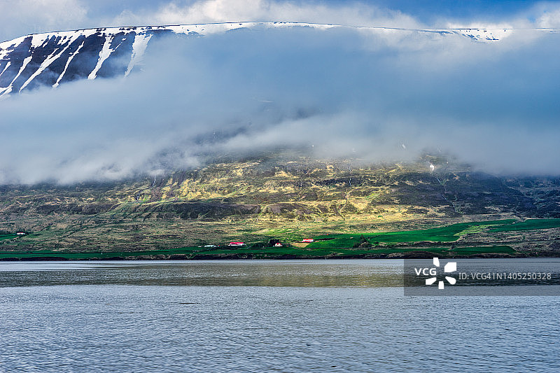 冰岛Eyjafjordur峡湾风光图片素材