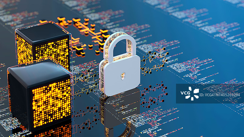数字背景安全系统和数据保护图片素材