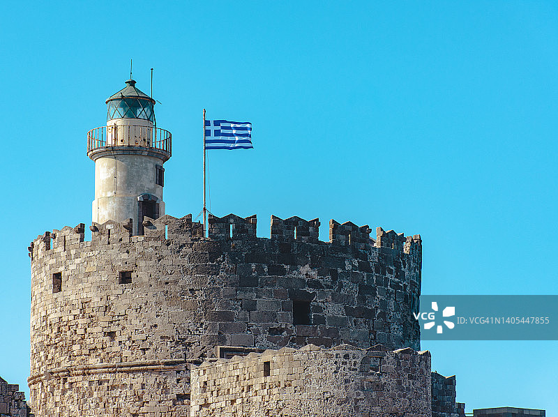 罗德镇圣尼古拉斯要塞景色图片素材