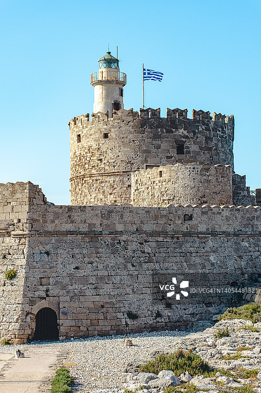 罗德镇圣尼古拉斯要塞景色图片素材