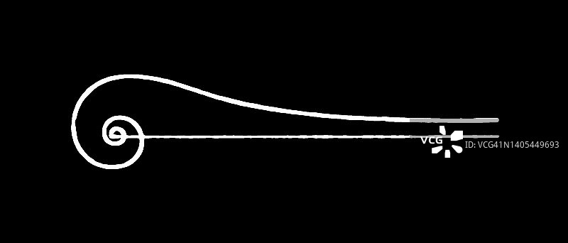 双曲线阿基米德螺线旧版画图片素材