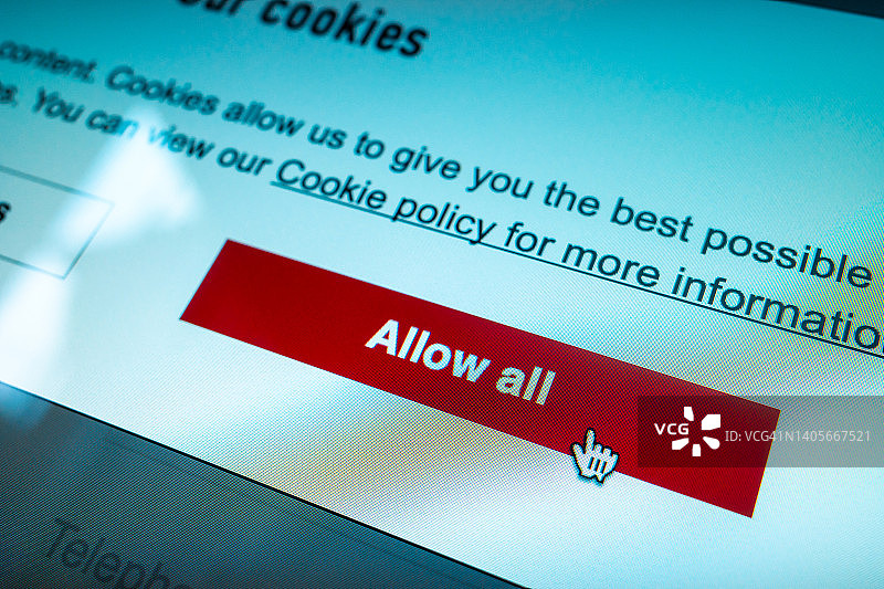 允许所有Cookie图片素材