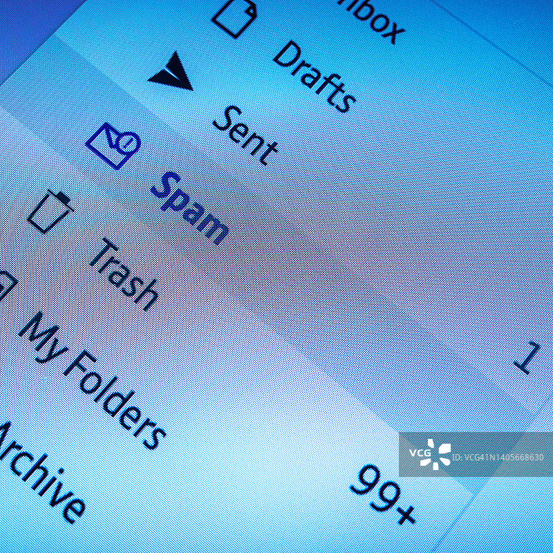 垃圾邮件文件夹图片素材