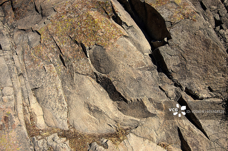 墨西哥贝纳尔岩城的斑状浅色火成岩石面图片素材