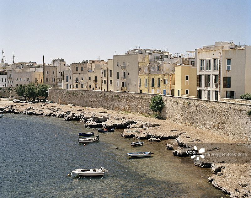 西西里岛特拉帕尼老城的海滨图片素材