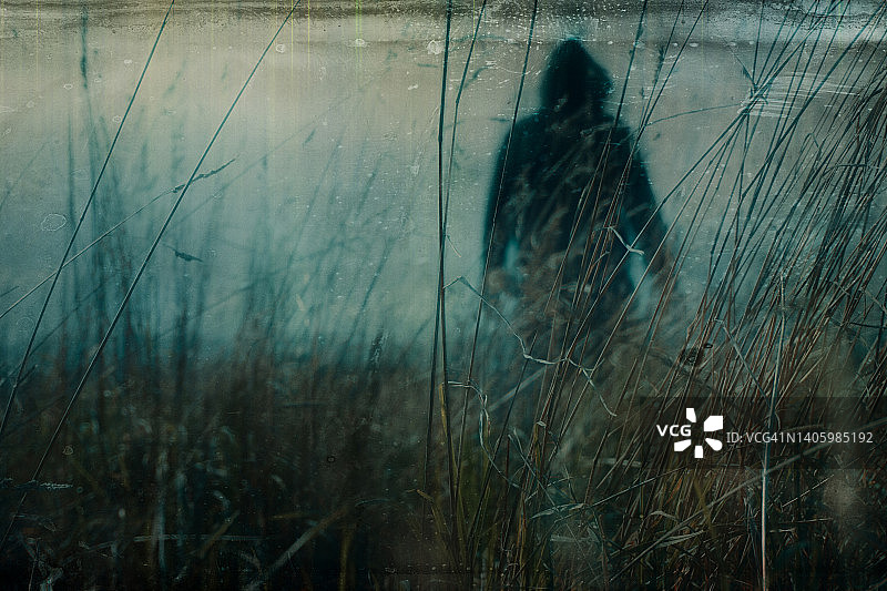 模糊鬼影恐怖概念图图片素材