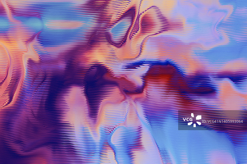 抽象紫蓝色波浪流动图案山峰曲线条纹变形形状背景图片素材