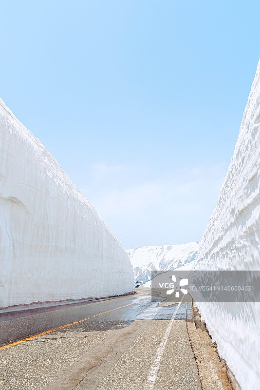 日本富山县立山雪之大谷图片素材