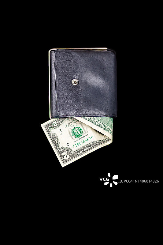 钱包里的美元纸币图片素材