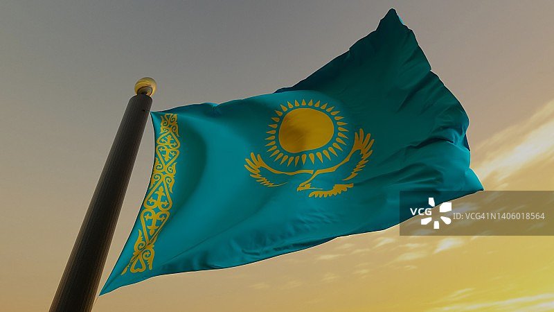 哈萨克斯坦国旗图片素材