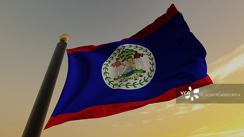 伯利兹国旗图片素材