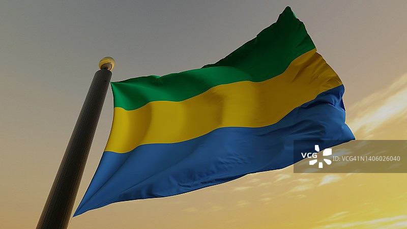 加蓬国旗图片素材