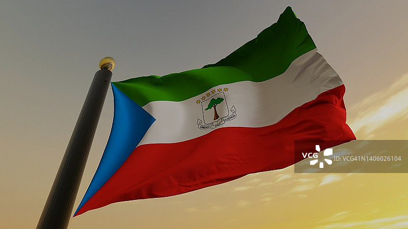 赤道几内亚国旗图片素材